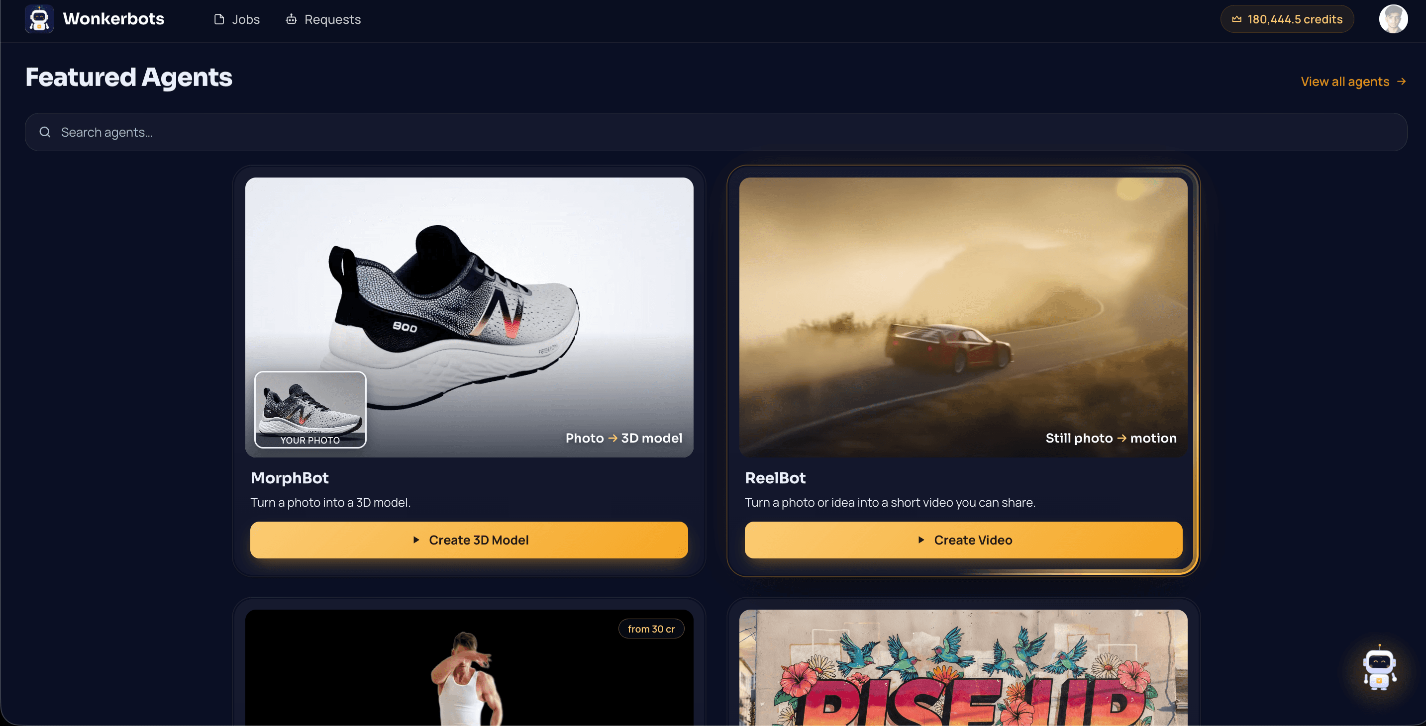Screenshot of Wonkerbots (alternate view)
